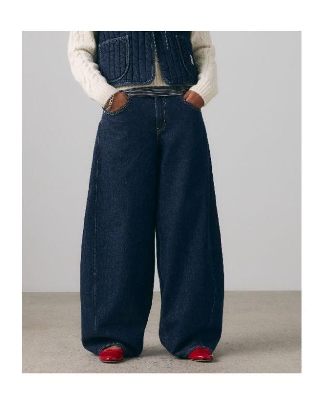 Levi's Blue Super Baggy Barrel Jeans