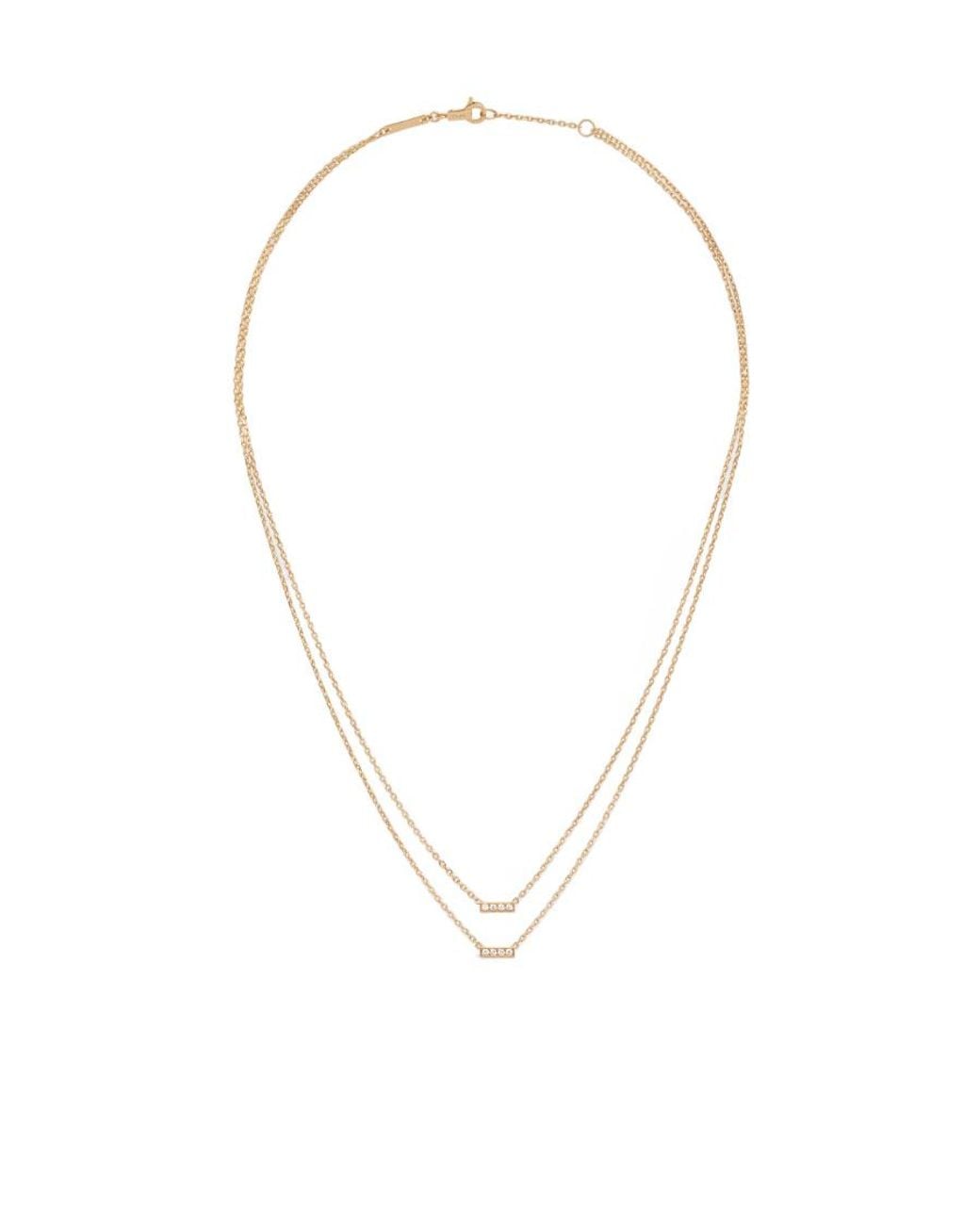 Céline White Line Double Necklace