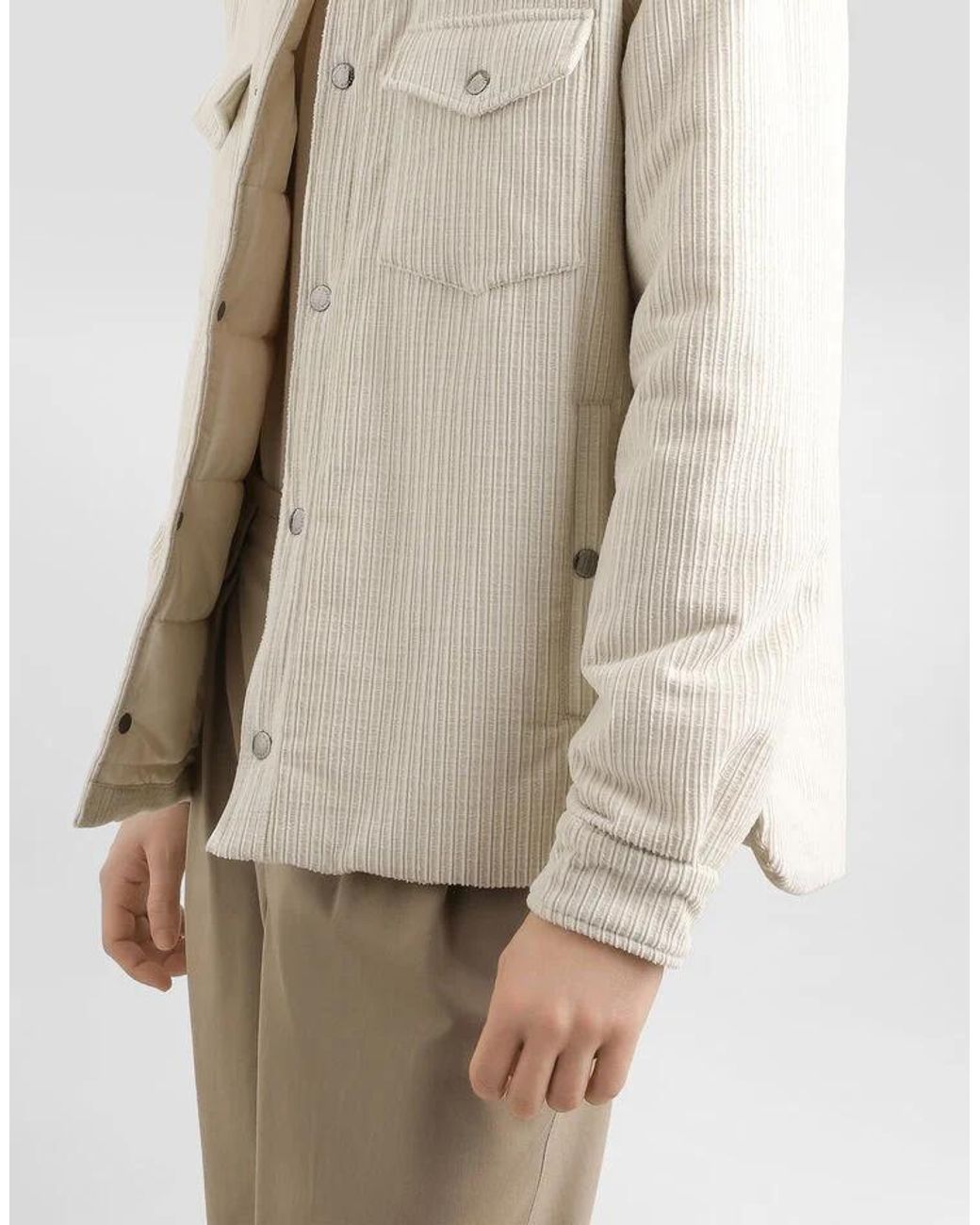 Dolce & Gabbana Natural Reversible Quilted Jacket for men