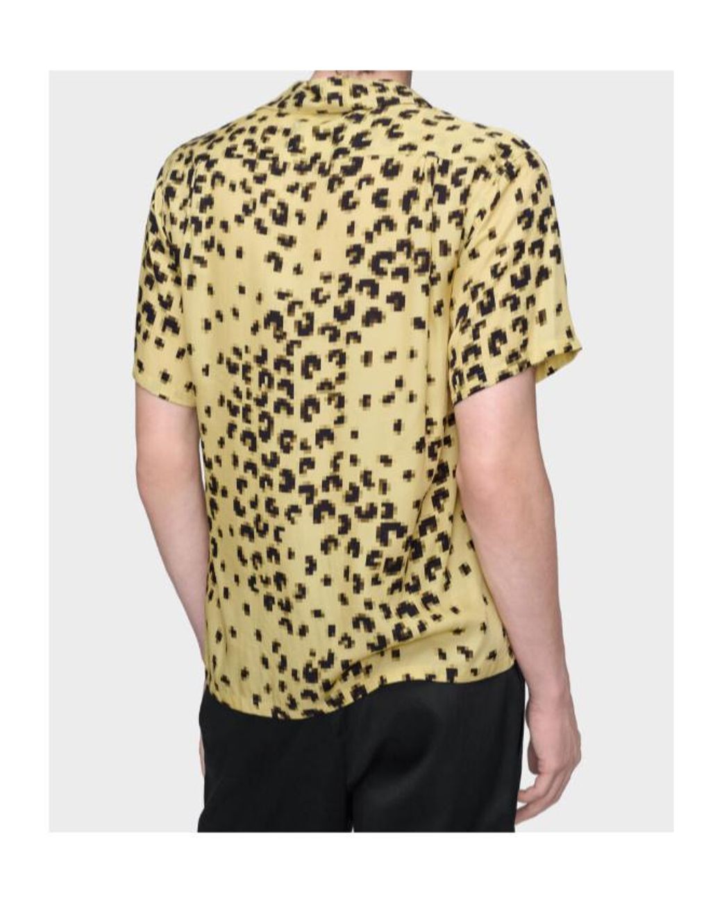 Maison Margiela Metallic Short Sleeve Leopard Shirt for men