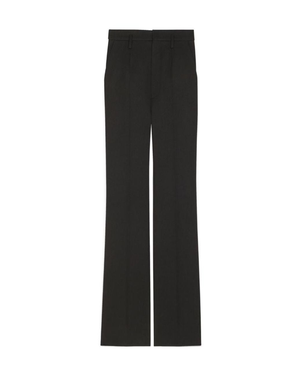 Saint Laurent Black High Waist Straight Leg Trousers