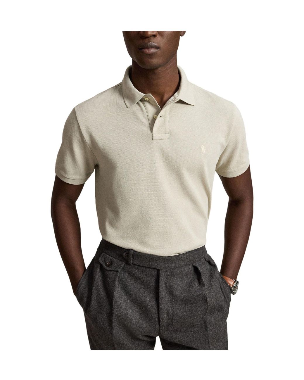 Polo Ralph Lauren White Cotton Short-Sleeved Polo for men