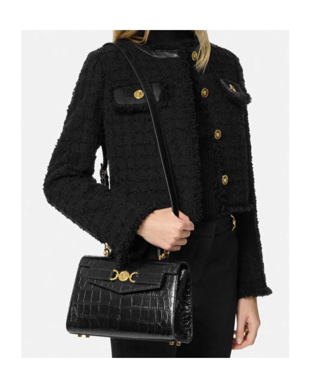 Versace Black Medusa 95 Tote Bag