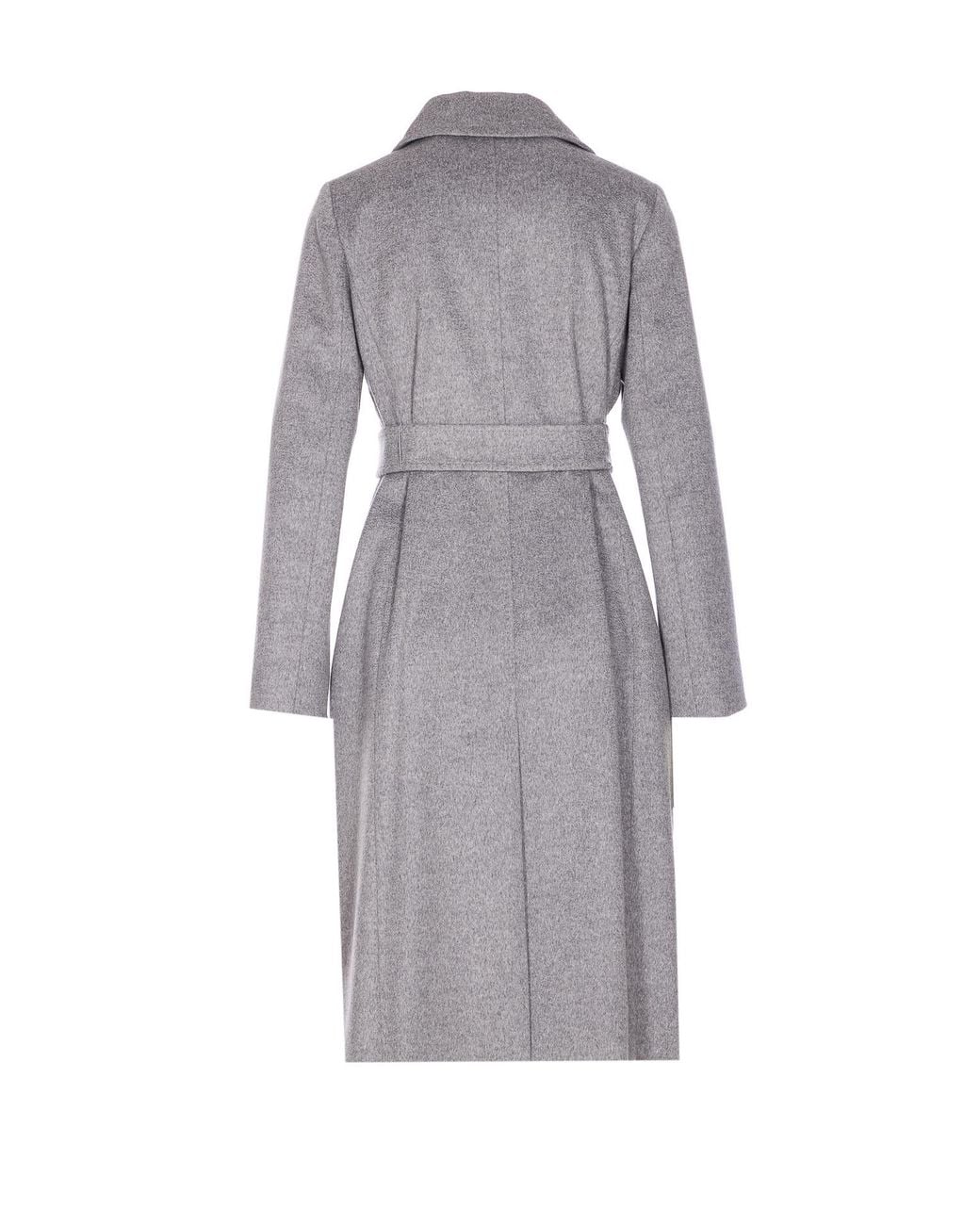 Max Mara Gray Studio Bcollag Belted Coat