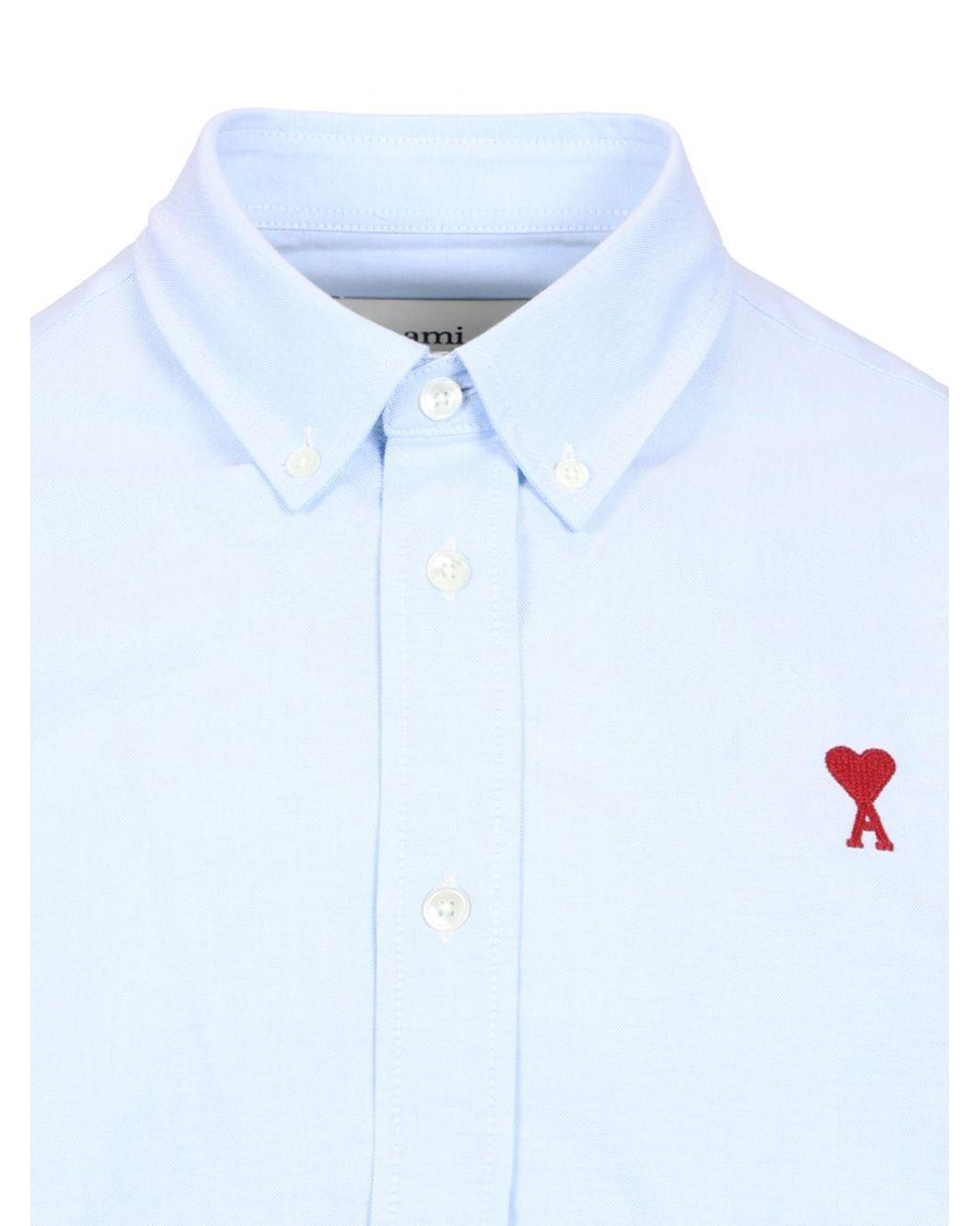 AMI Blue Ami Ami De Coeur Long Sleeved Shirt for men