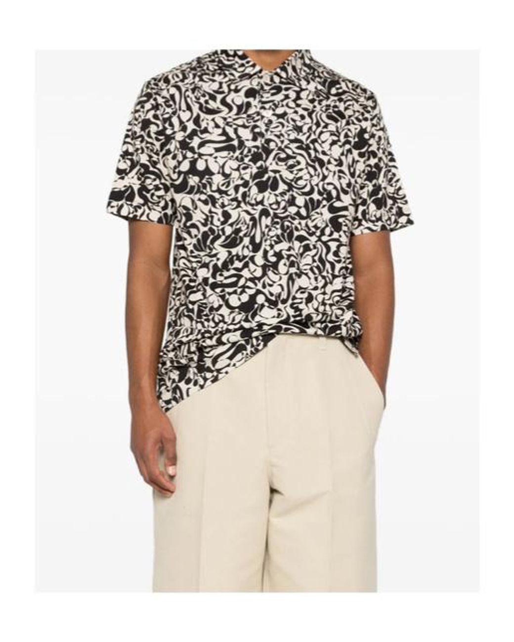 Dries Van Noten White Printed Shirt for men