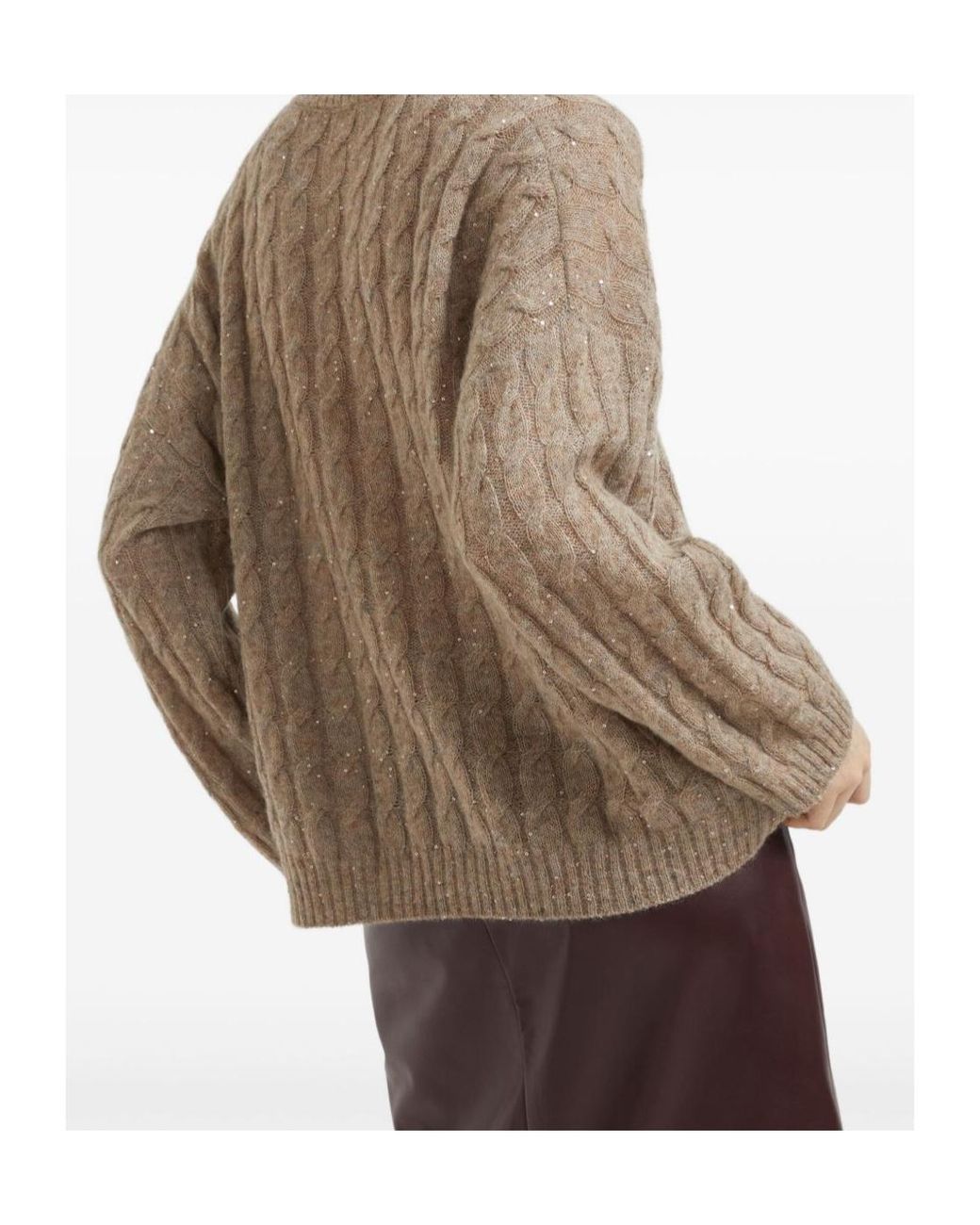 Brunello Cucinelli Brown Long Sleeve Sweater