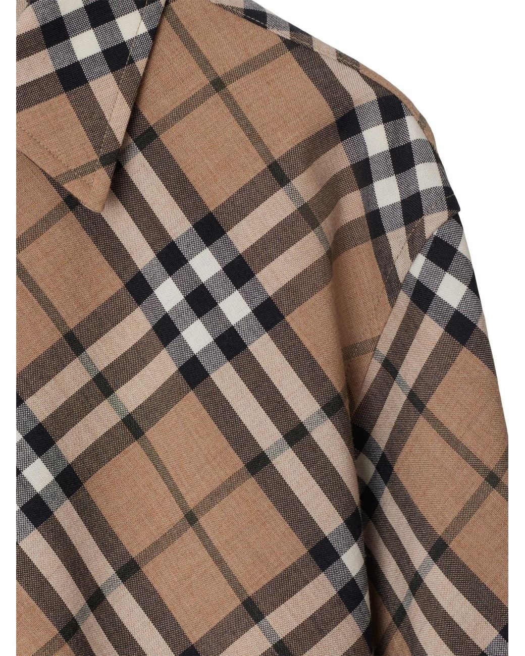 Burberry Gray Check Shirt