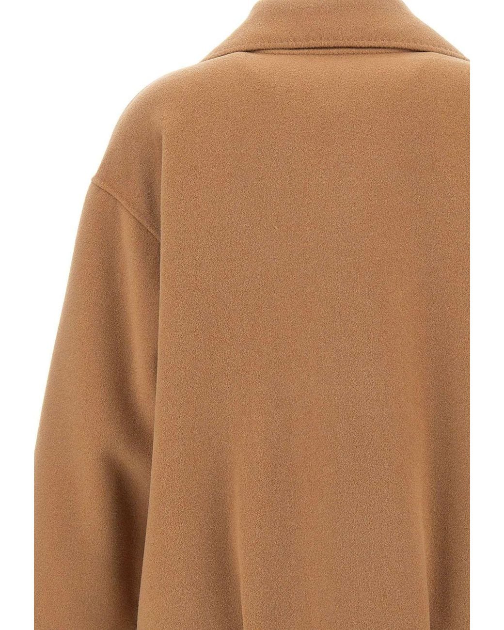 Marella Brown Deserto Cropped Double-Breasted Coat