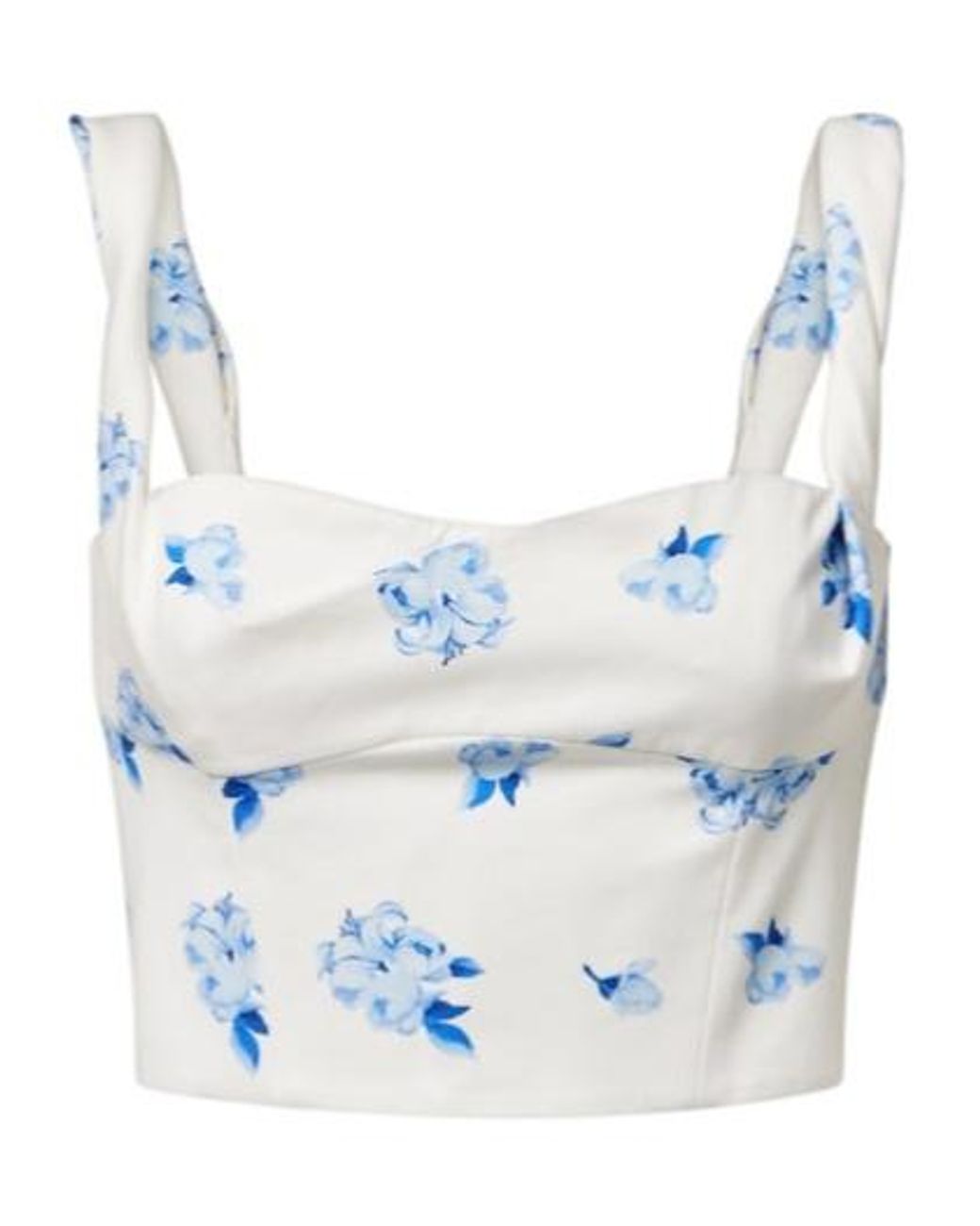 Leo Blue Lexi Floral Cotton Crop Top
