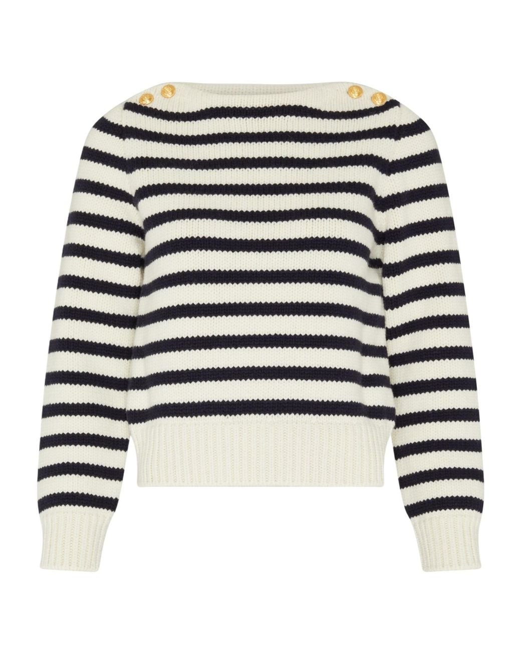 Céline Blue Boat Neck Marinière Sweater