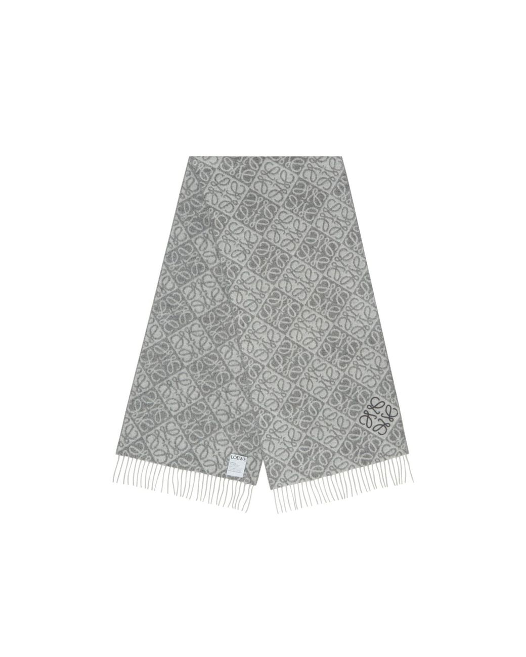 Loewe Gray Anagram Scarf for men