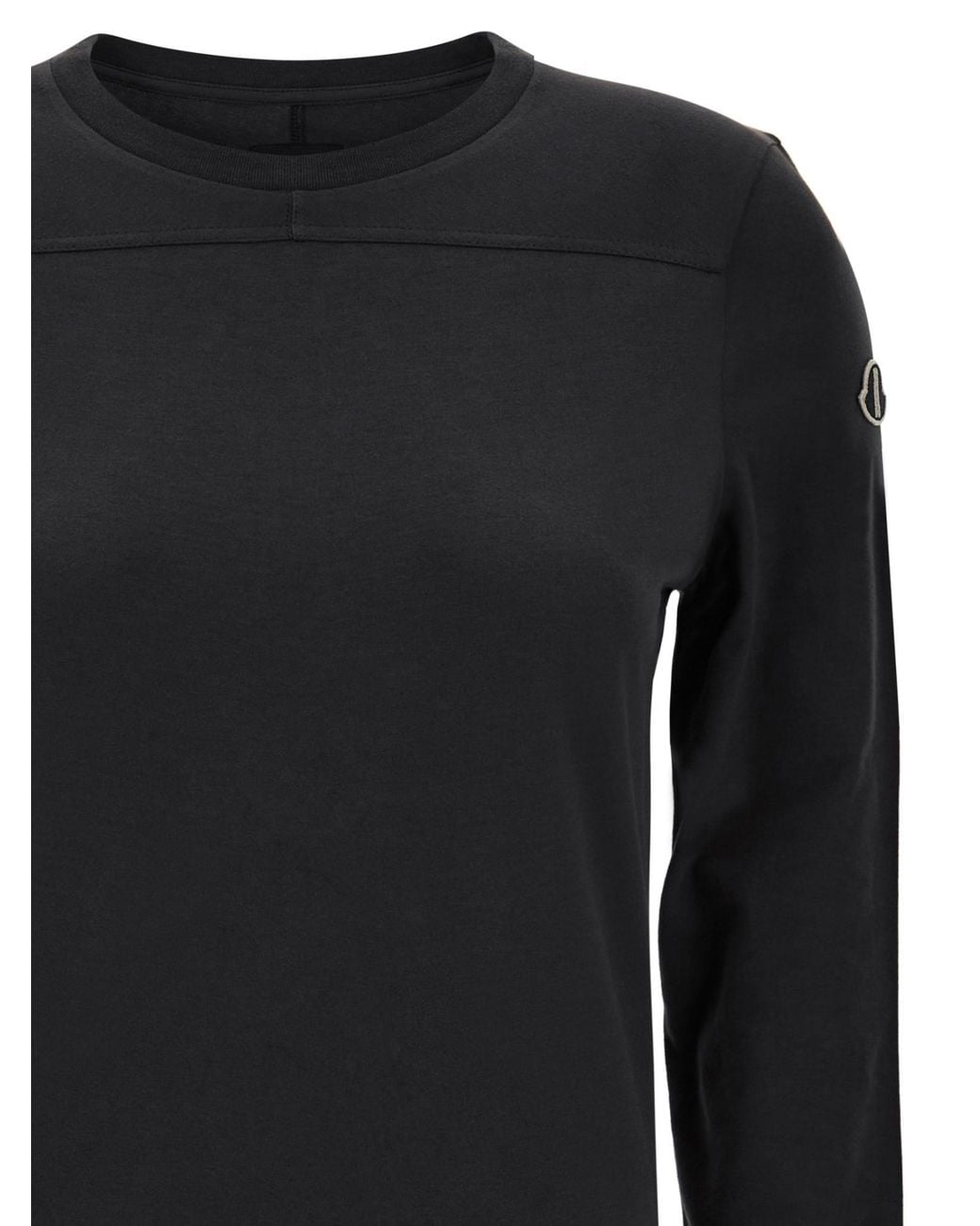 Moncler Black Moncler Rick Owens Logo Embroidered Jumper for men