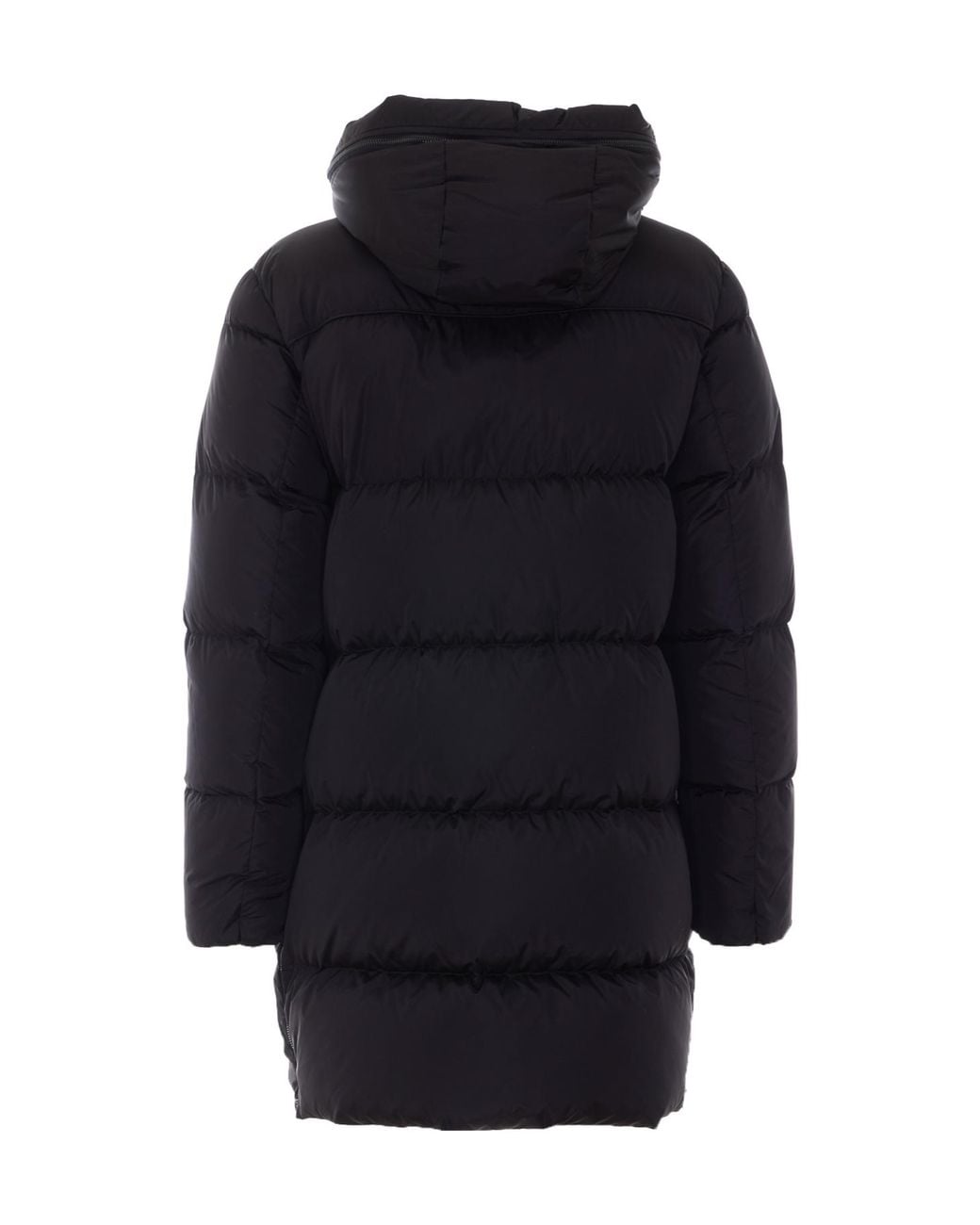 Add Blue Quilted Hooded Down Coat for men