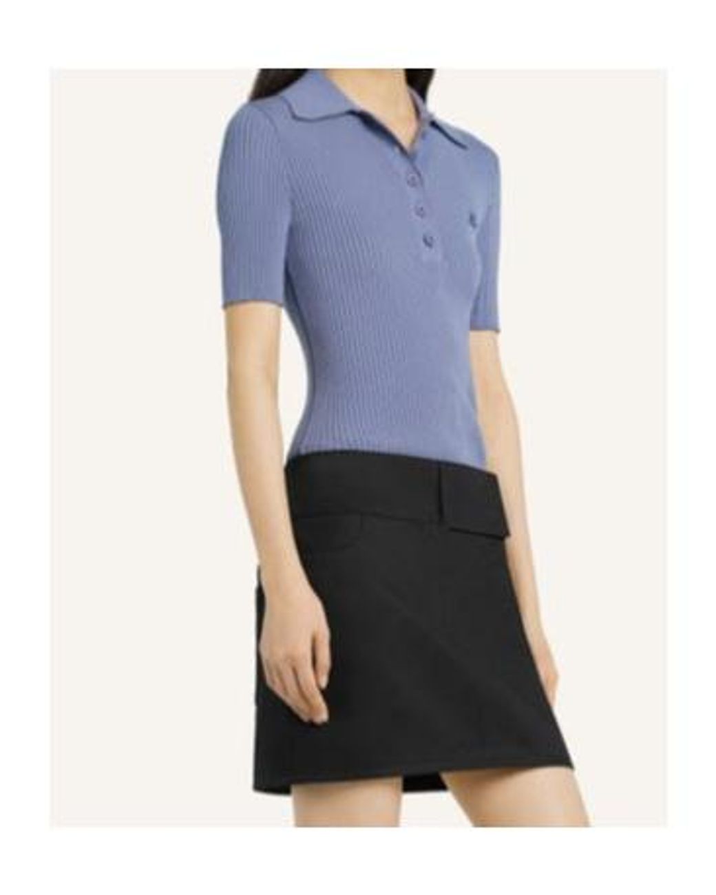 Courreges Blue Iconic Polo Top