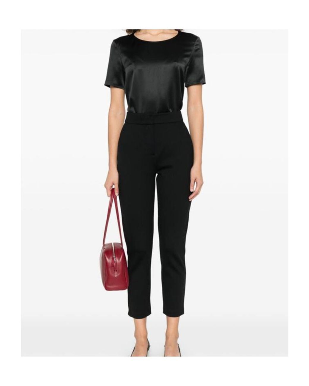 Max Mara Black Orlanda High-Waisted Slim Fit Trousers