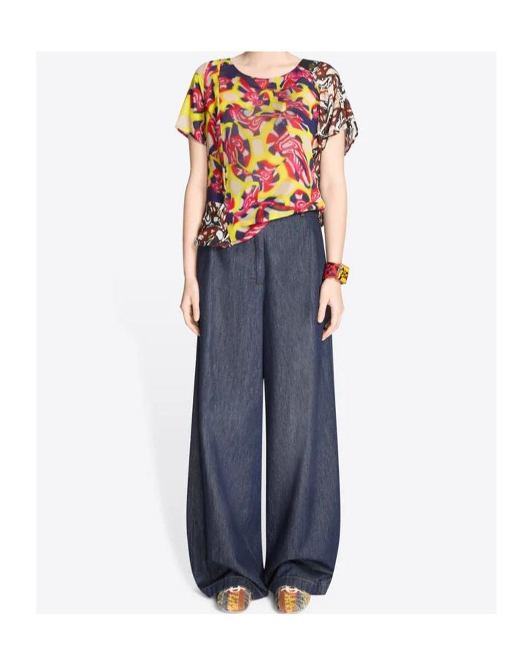 Dries Van Noten Blue Wide-Leg Jeans