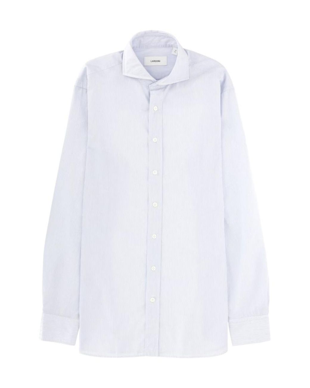 Lardini White Long-Sleeved Striped Shirt for men