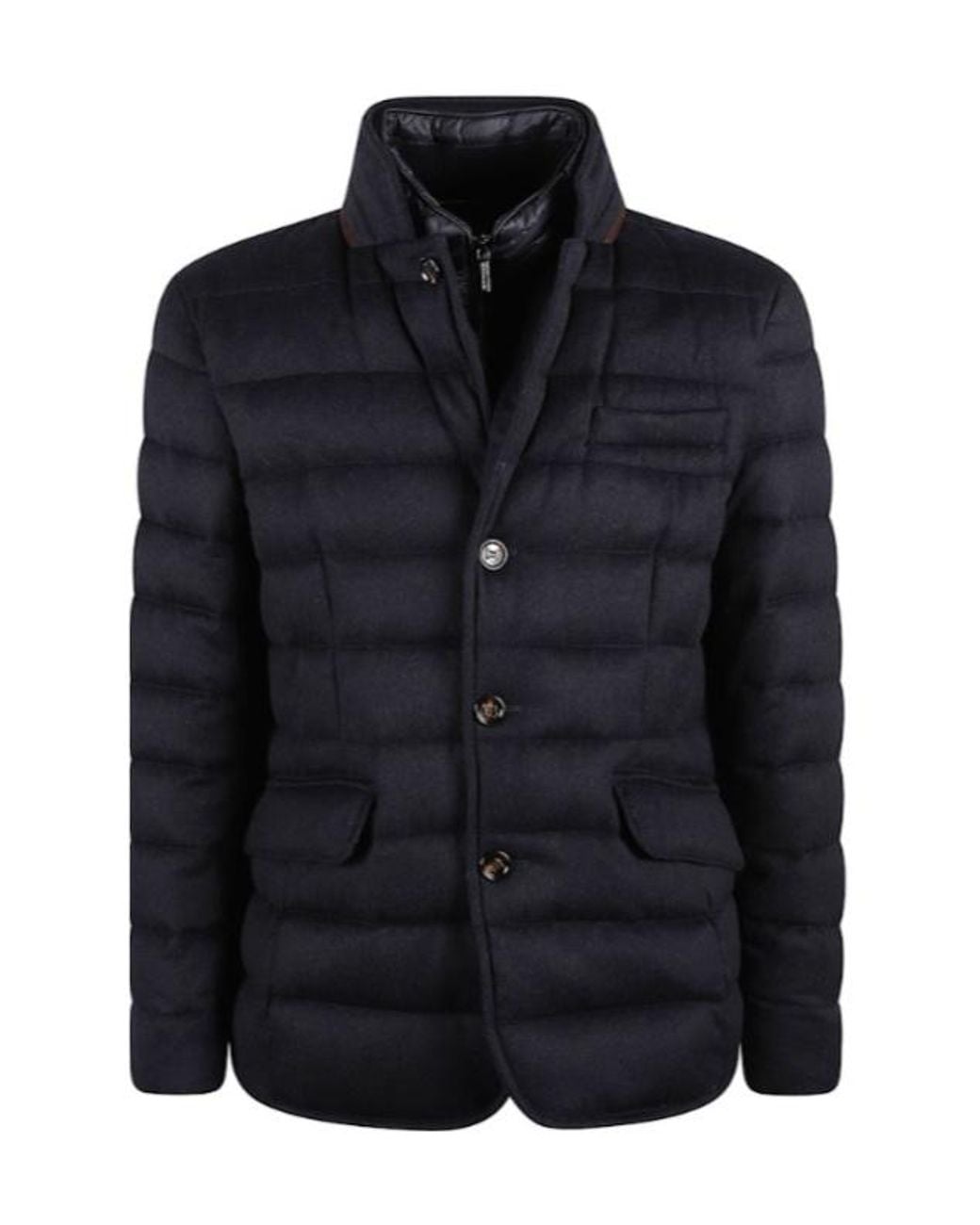Moorer Black Quilted Down Jacket for men