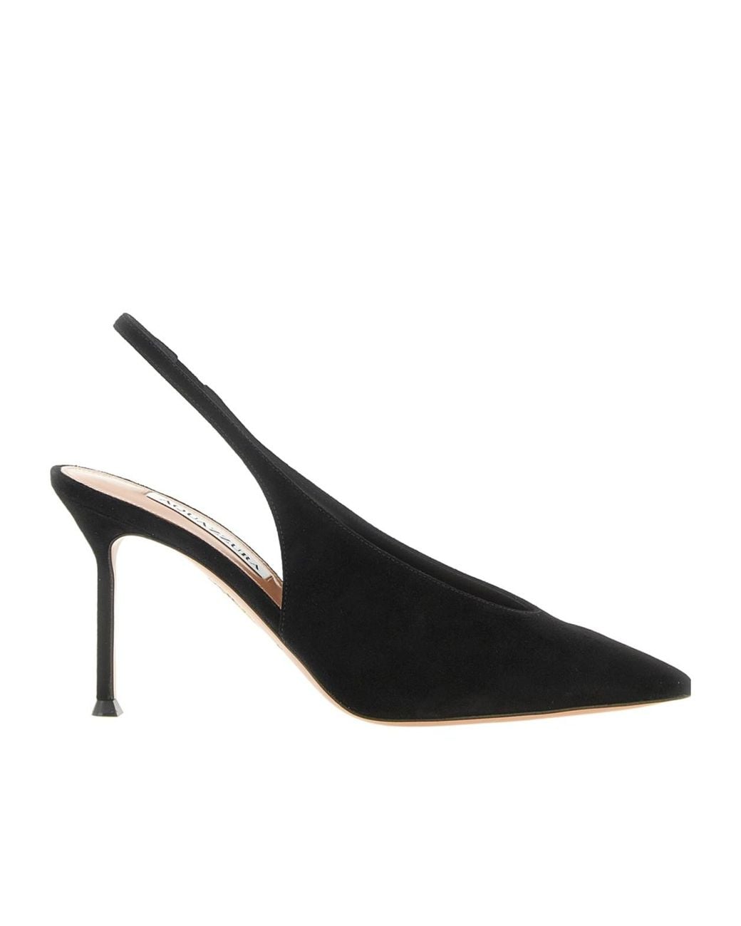 Aquazzura Black Voltaire Slingback Heeled Pumps