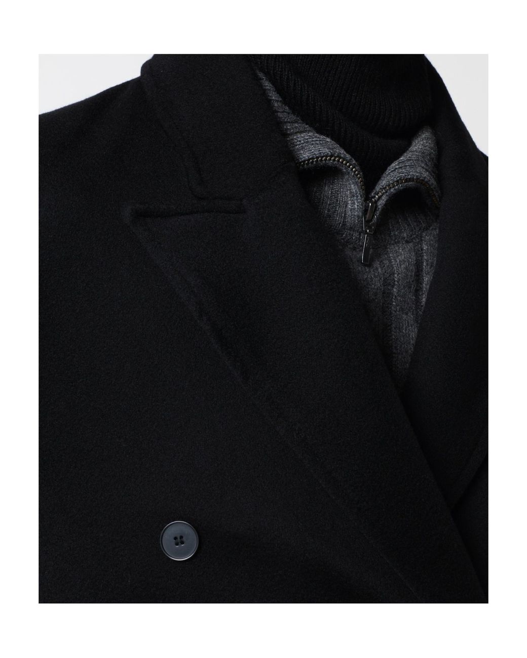 Loulou de Saison Black Double-Breasted Coat