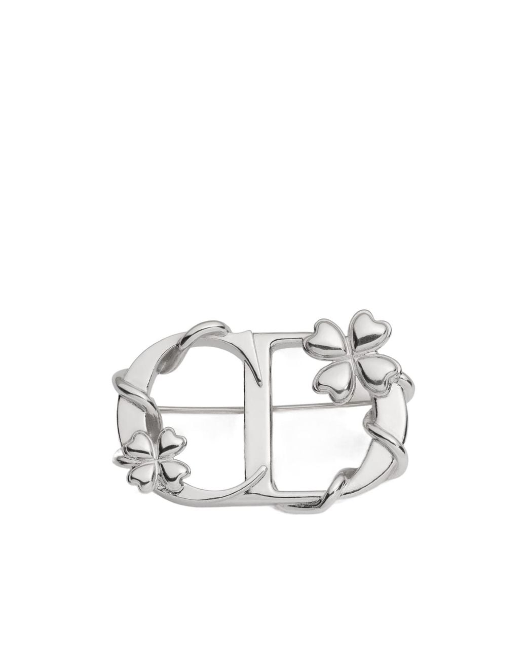 Dior White Trèfle Brooch for men