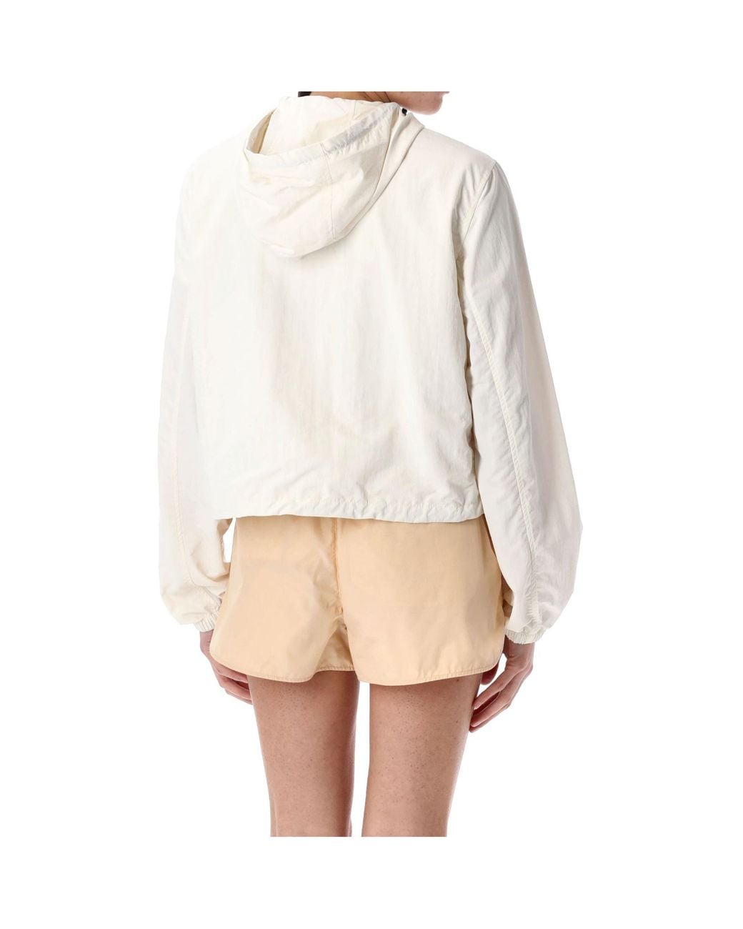 Burberry Natural Ekd Printed Hooded Drawstring Jacket