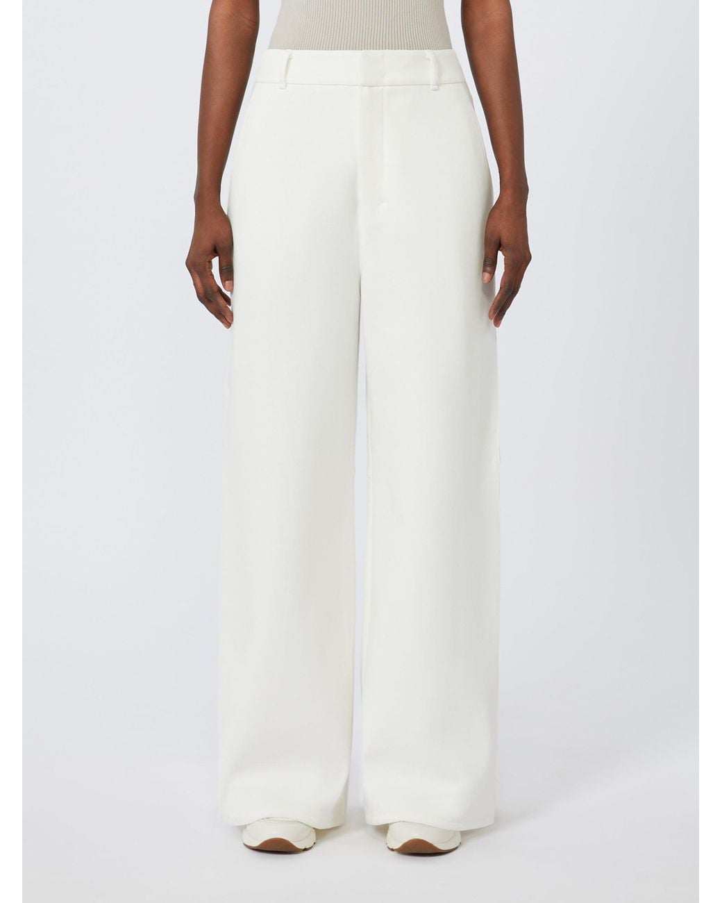 Max Mara White Merlot Wide Leg Trousers