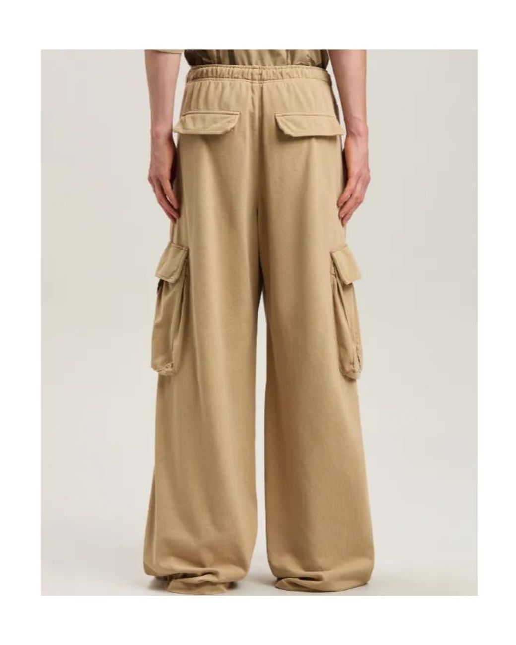Palm Angels Natural Cargo-Pockets Sweatpants for men