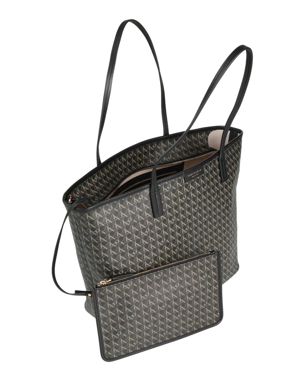 Tory Burch Black Large Printed Tote Bag