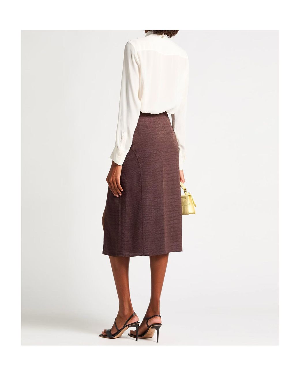 Jacquemus Purple Slit Midi Skirt