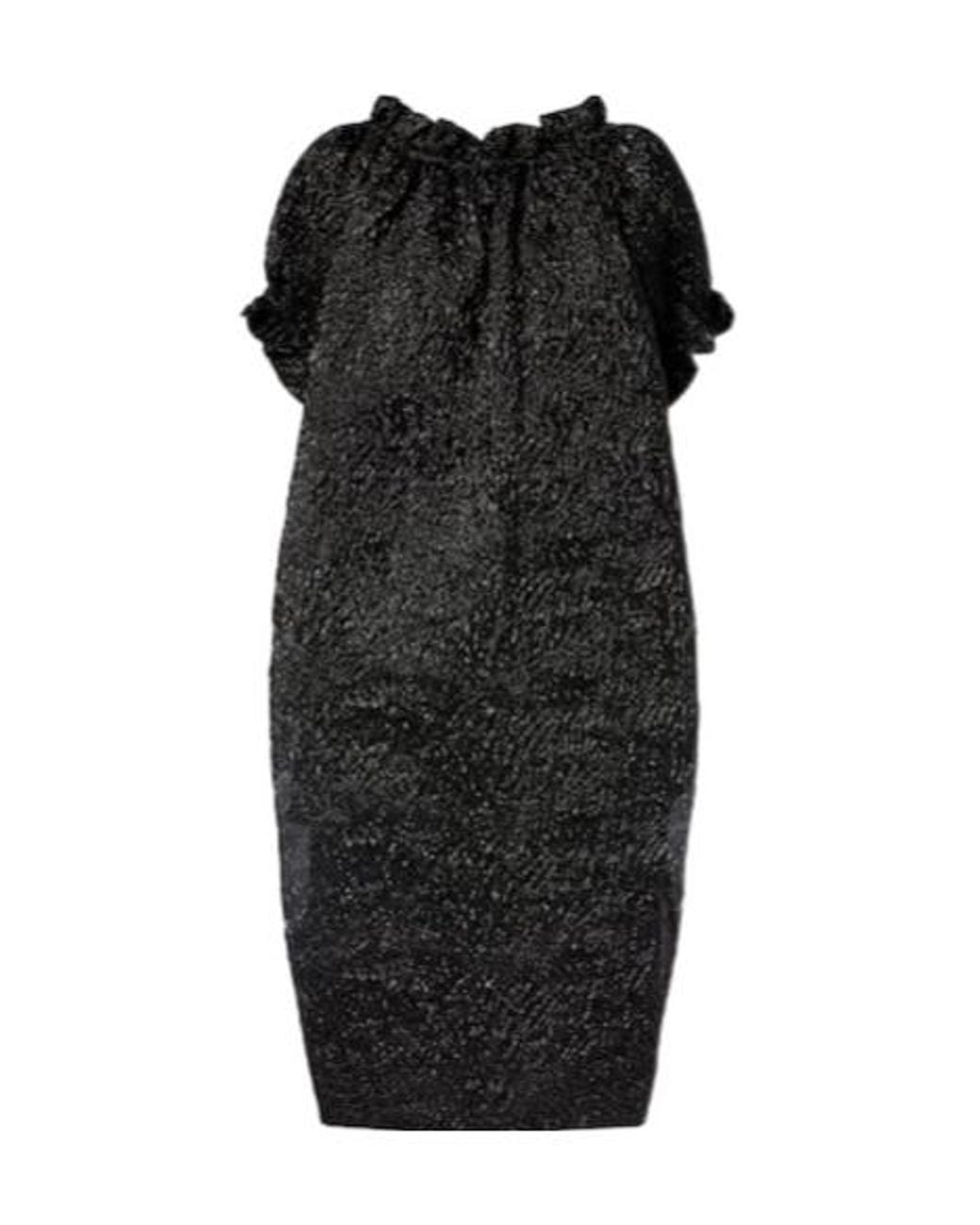 Simone Rocha Black Gathered Midi Dress