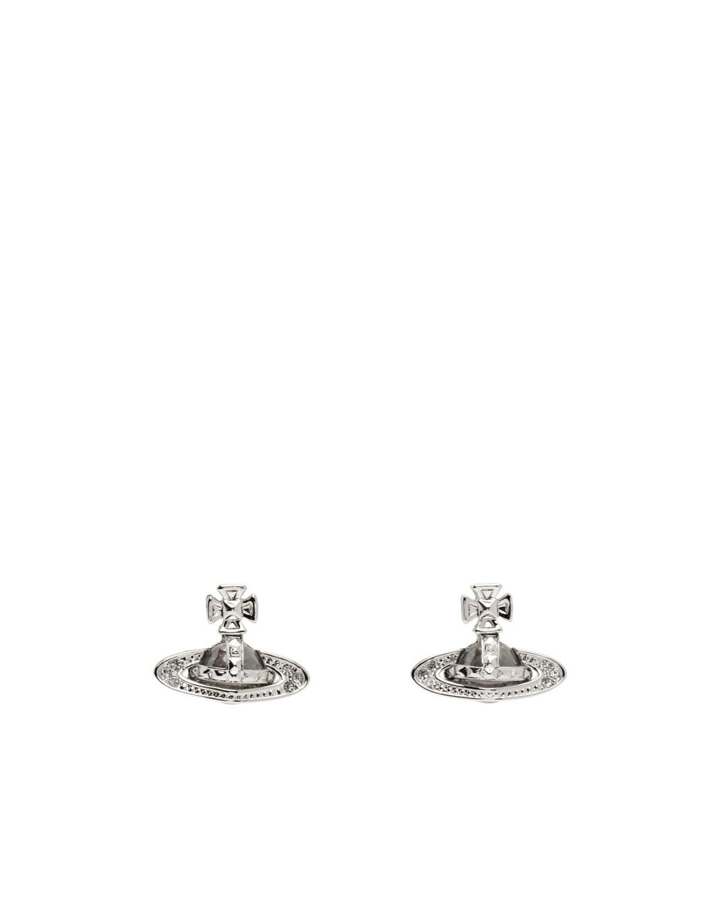 Vivienne Westwood White Bas Relief Earrings for men