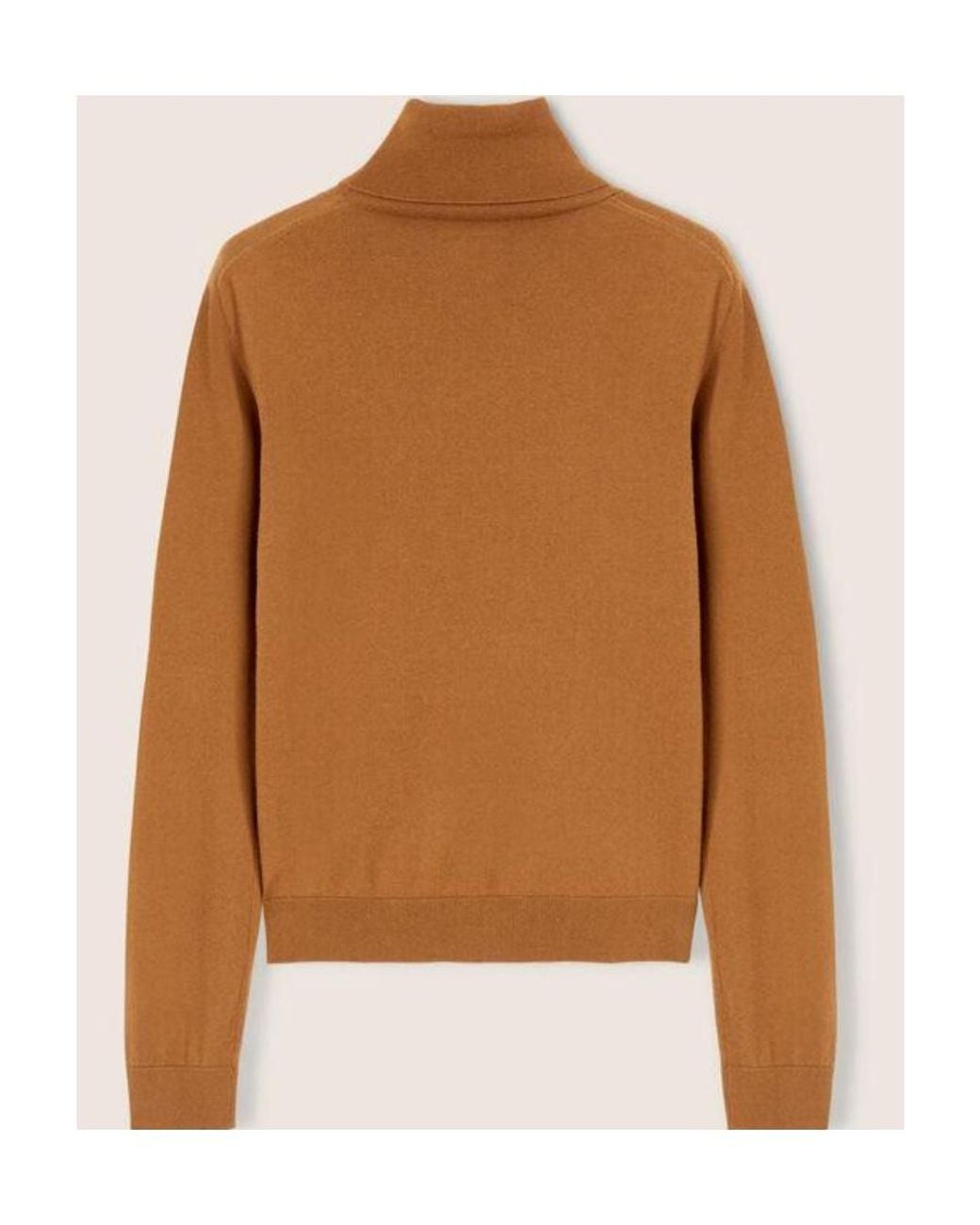 Loro Piana Brown High Neck Knitted Sweater
