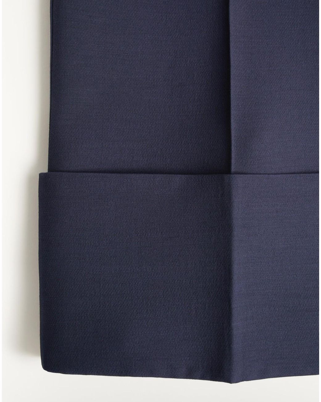 Valentino Blue Pleat Detailed Wide-Leg Pants