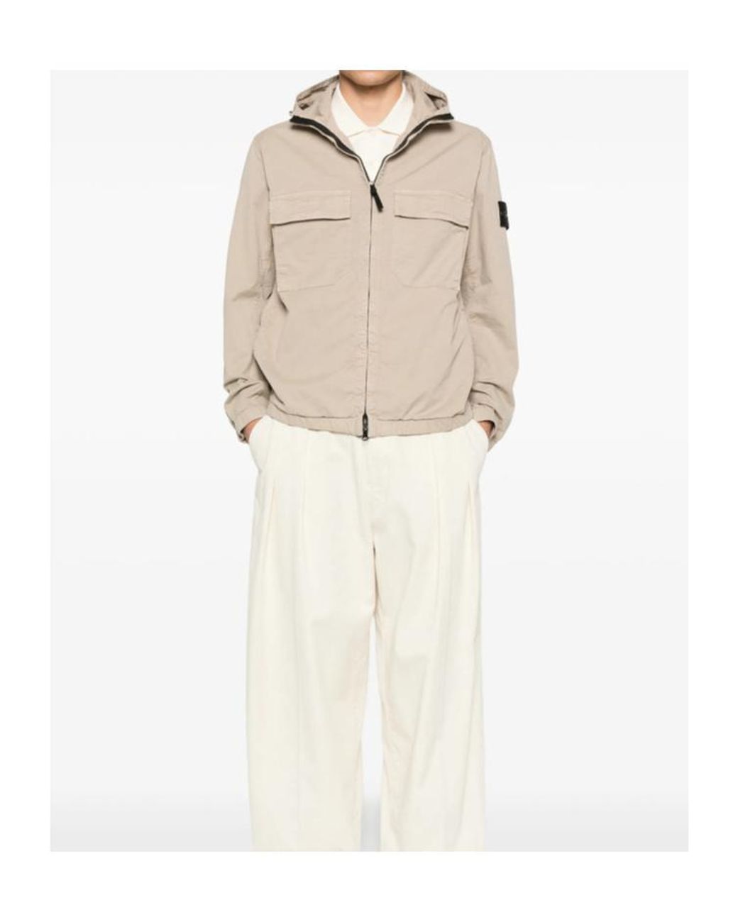 Stone Island Natural Light Hooded Jacket for men