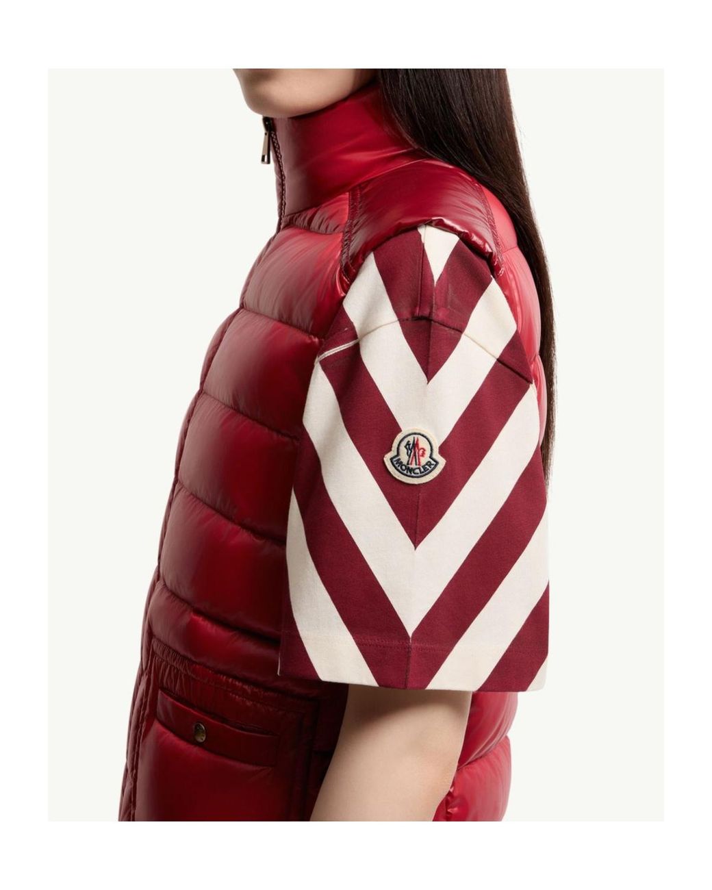 Moncler Red Frelon Zip-Up Padded Vest