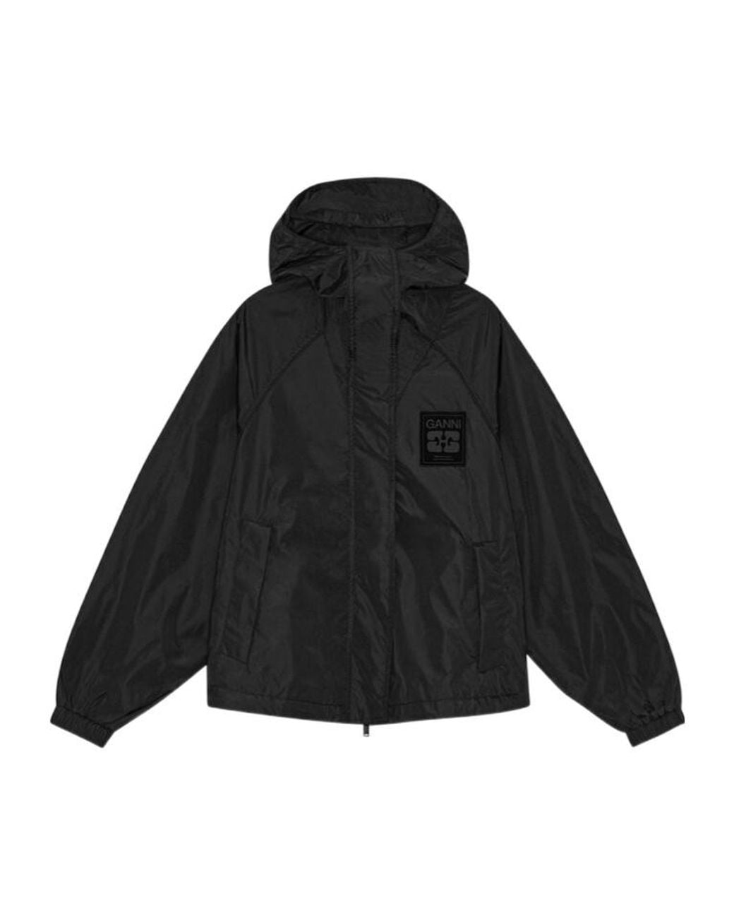 Ganni Black Nylon Jacket