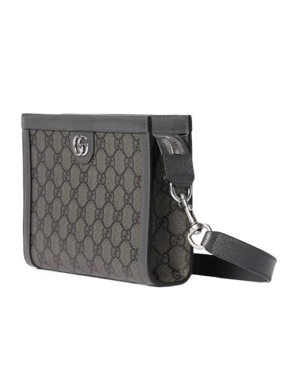 Gucci Gray Ophidia Super Mini Clutch Bag for men