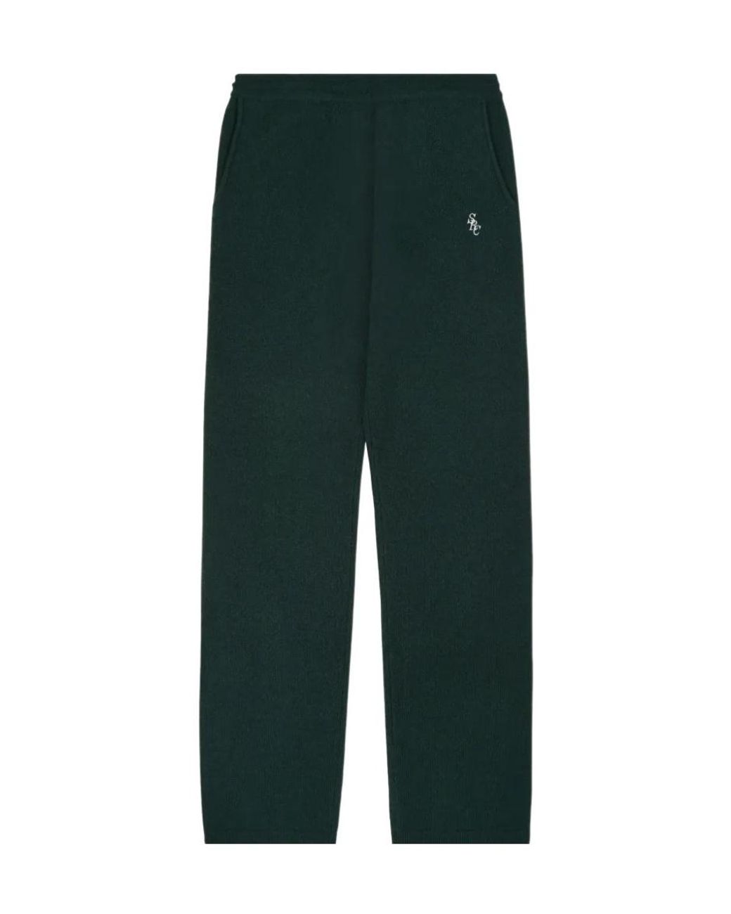 Sporty & Rich Green Cashmere Track Pants