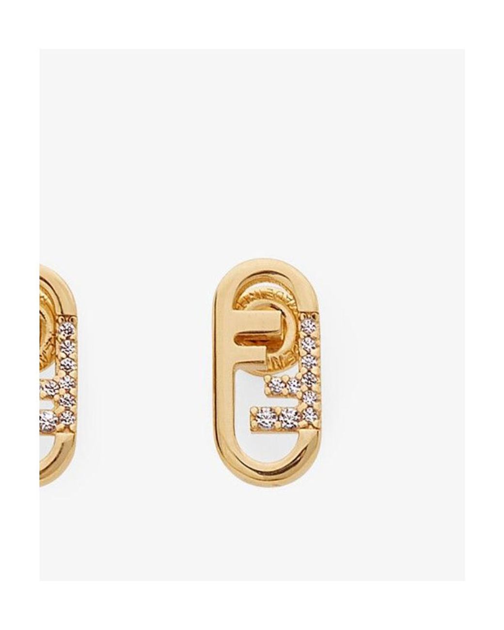 Fendi Metallic O'Lock Earrings