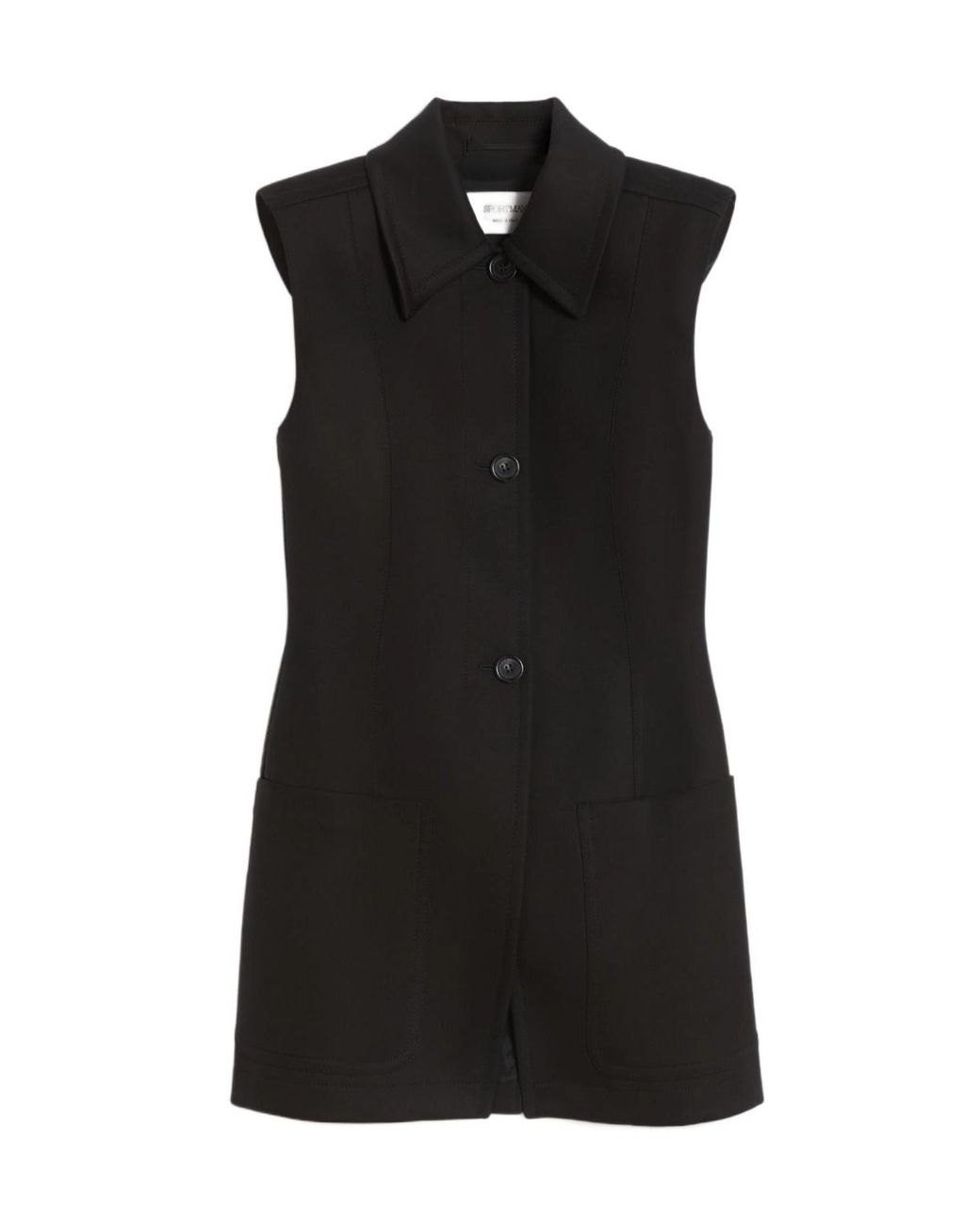 Sportmax Black Spxgabarra Button Sleeveless Gilet