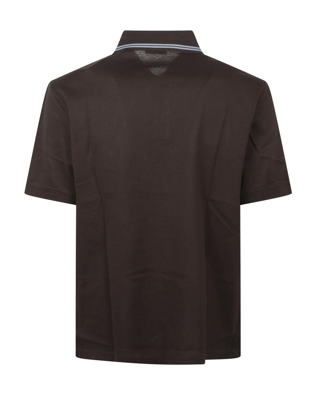 Herno Black Short Sleeve Polo Shirt for men