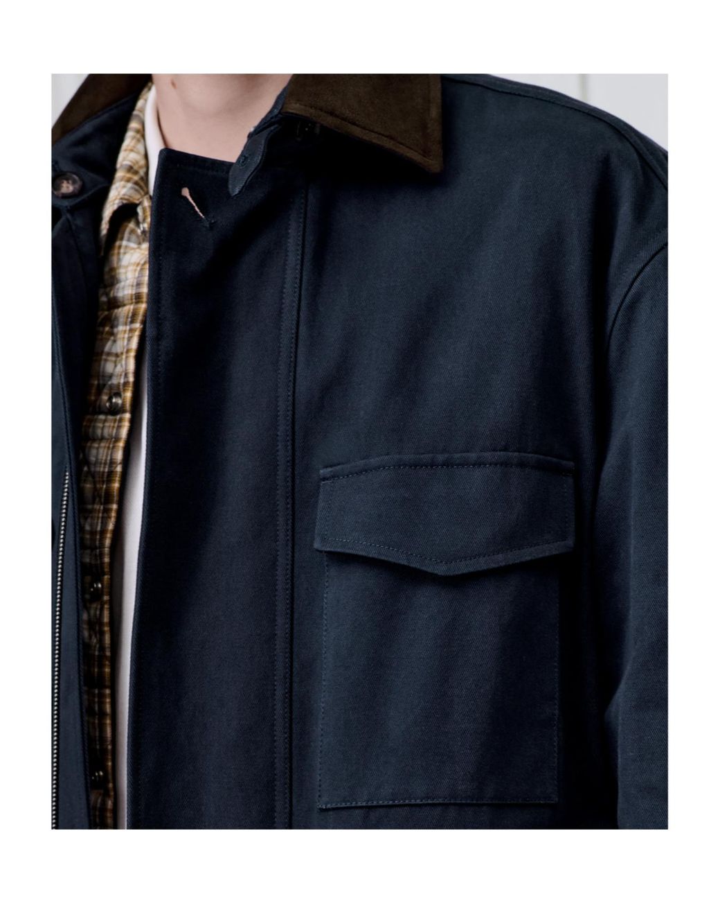 Dior Blue Homme Collared Zip-Up Jacket for men