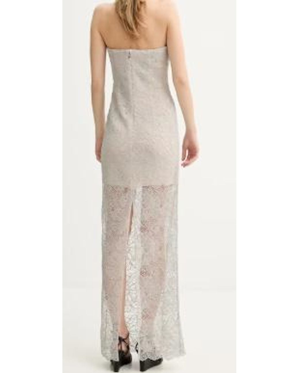 ROTATE BIRGER CHRISTENSEN Natural Lace Sheath Maxi Dress