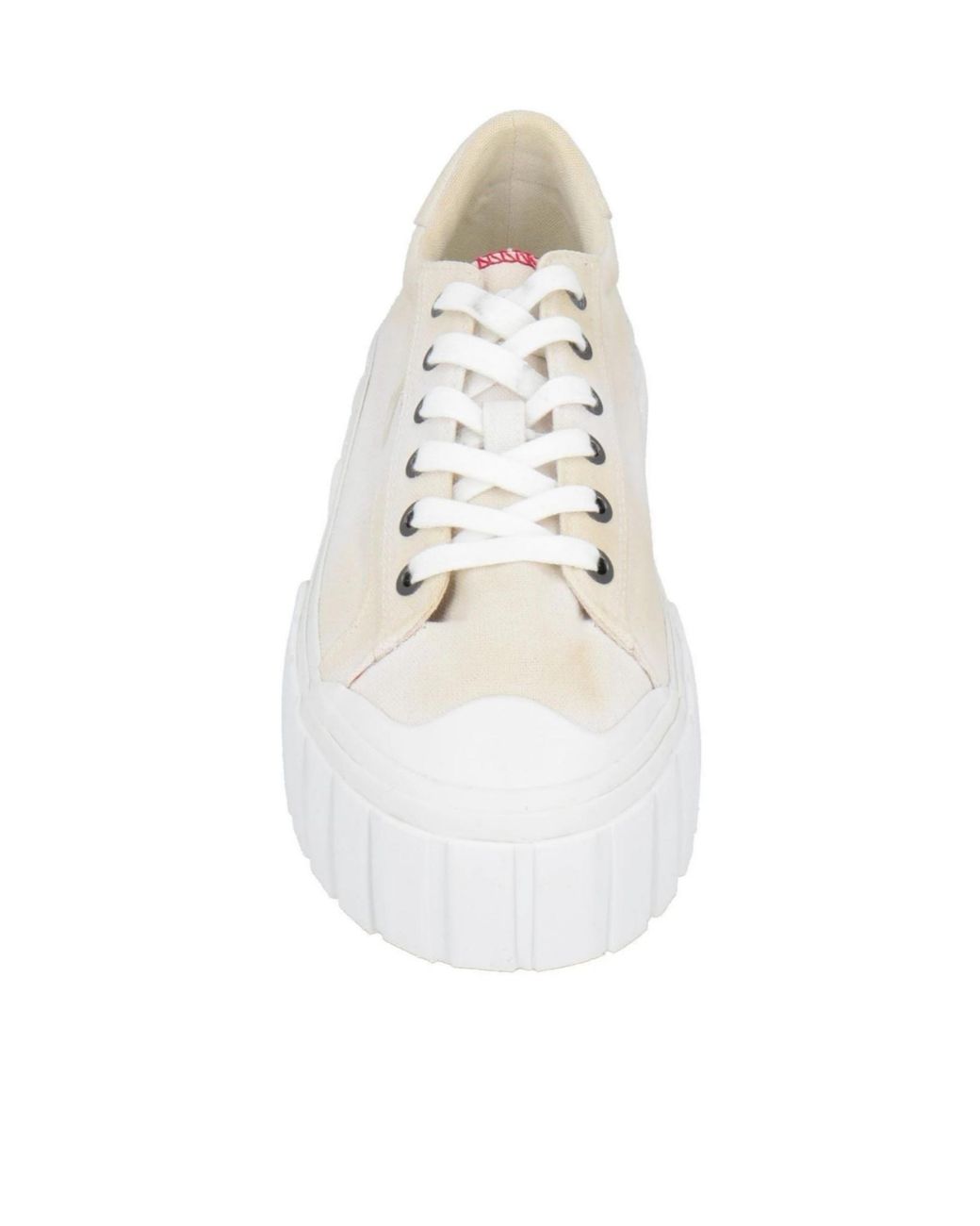 DIESEL White Low-Top Canvas Shoes