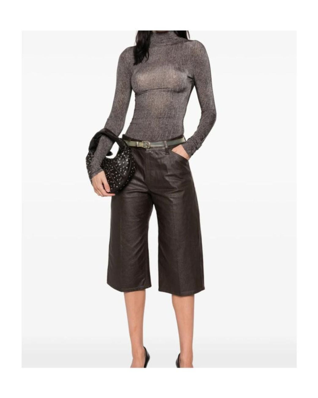 Maison Margiela Gray High-Neck Bodysuit