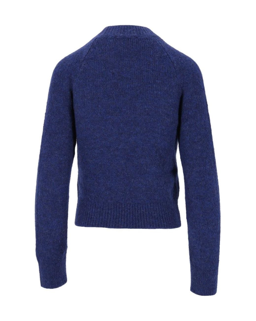Dries Van Noten Blue Texas High Crewneck Knitted Sweater