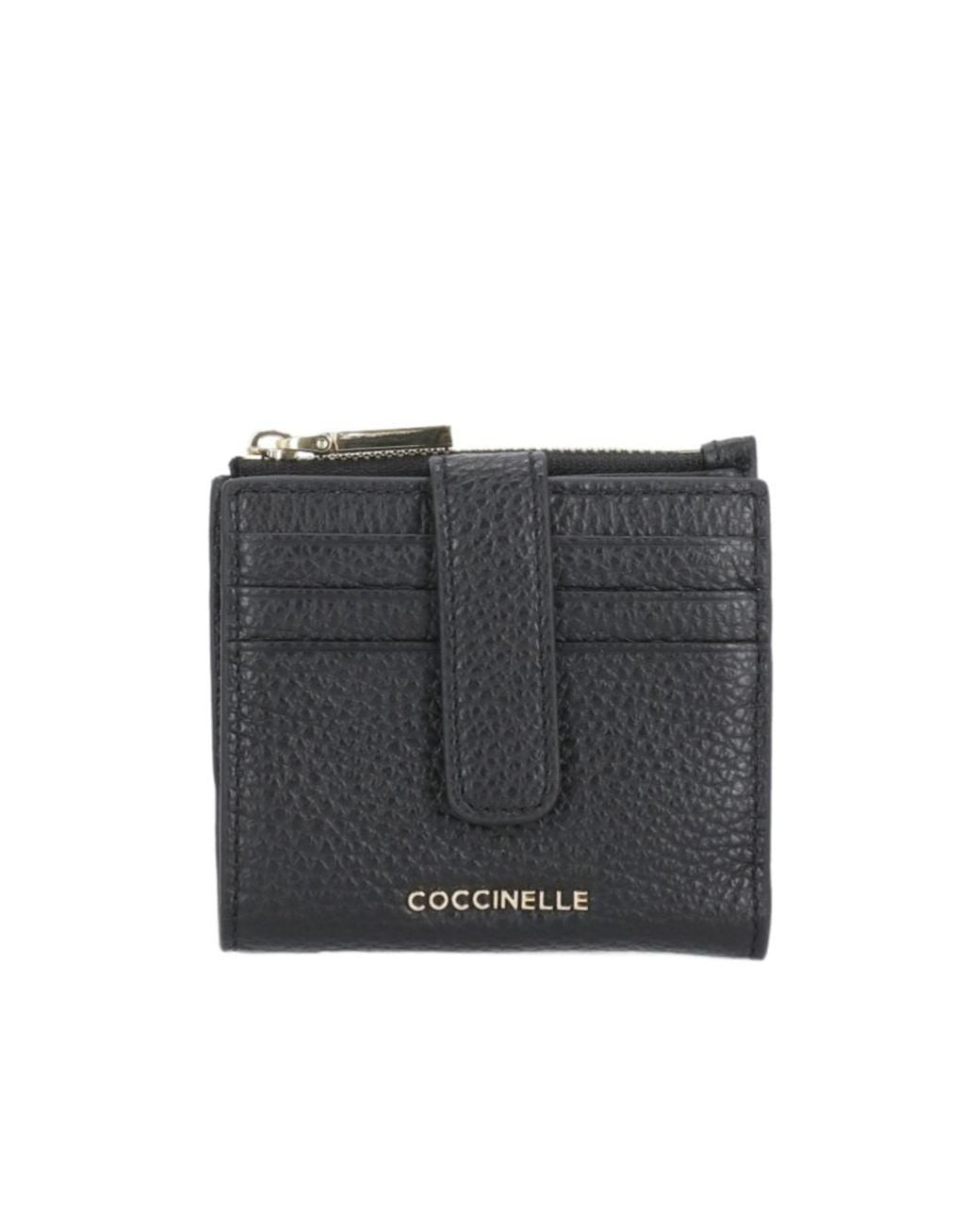 Coccinelle Gray Logo Lettering Zipped Wallet