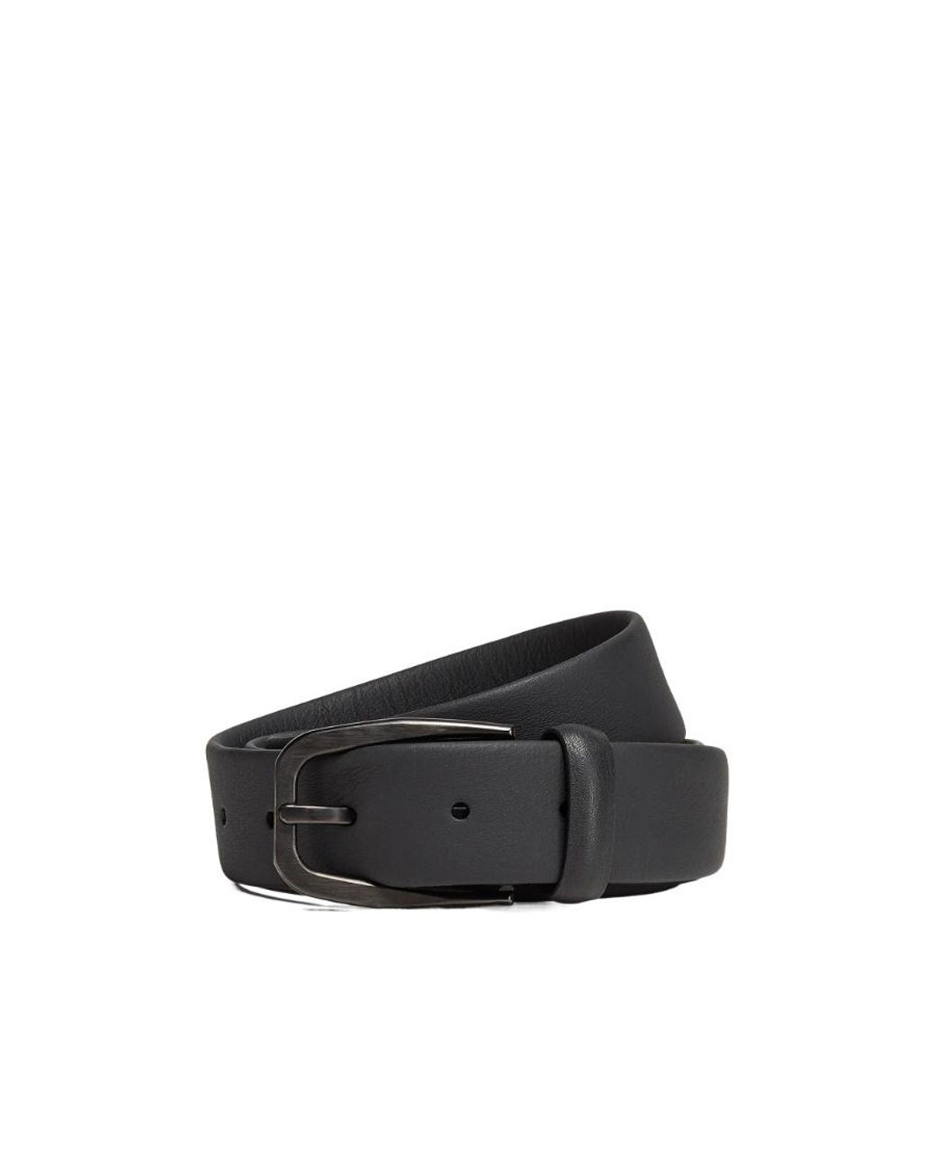 Zegna Brown Classic Buckle Belt for men